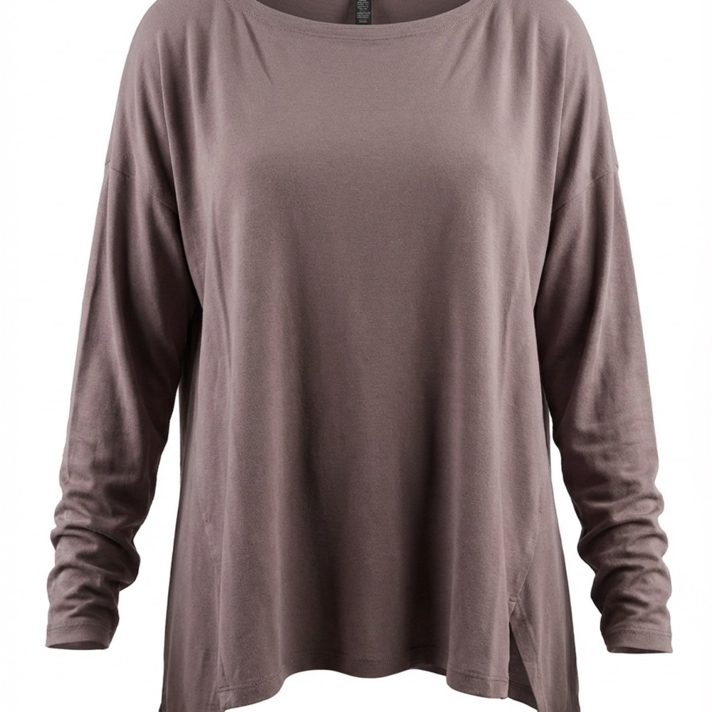 Eileen Fisher Dusty Brown Long Sleeve Tee